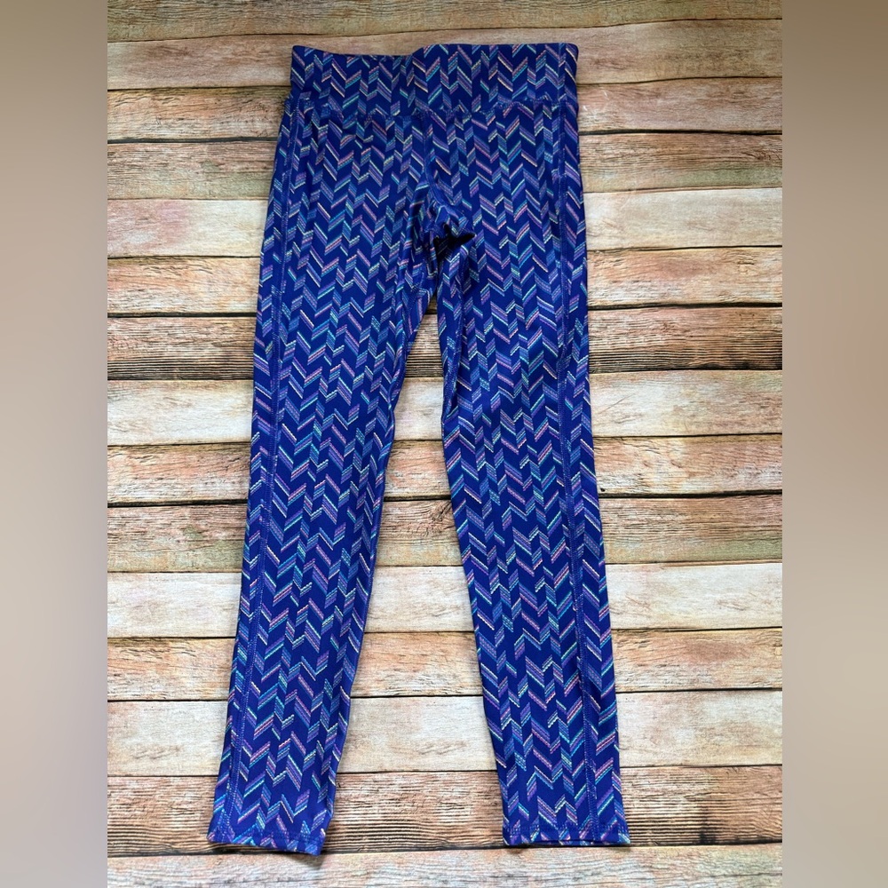 Old Navy Purple and Blue Chevron Kids Leggings